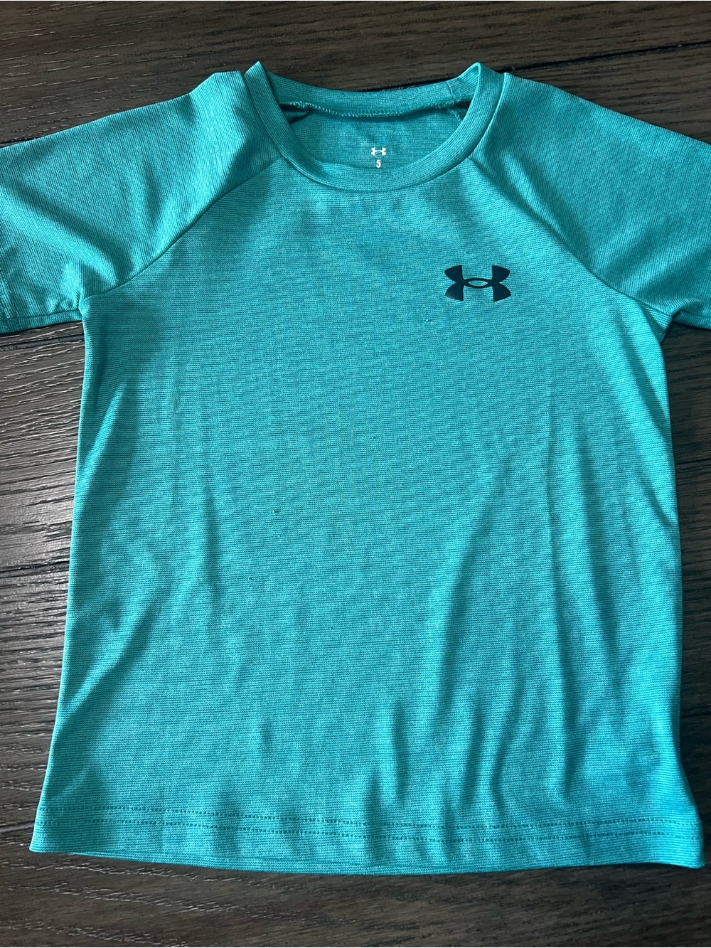 Under Armour Boys' Teal Performance Tee with Black Logo